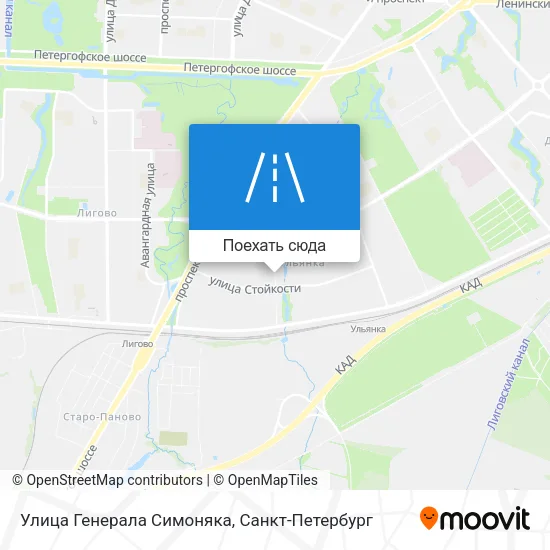 Карта Улица Генерала Симоняка
