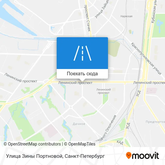 Карта Улица Зины Портновой