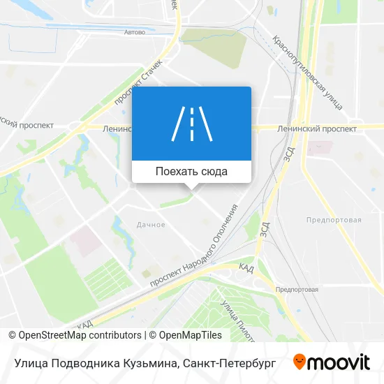 Карта Улица Подводника Кузьмина