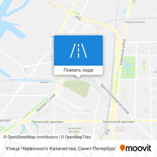 Карта Улица Червонного Казачества