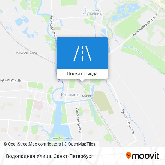 Карта Водопадная Улица
