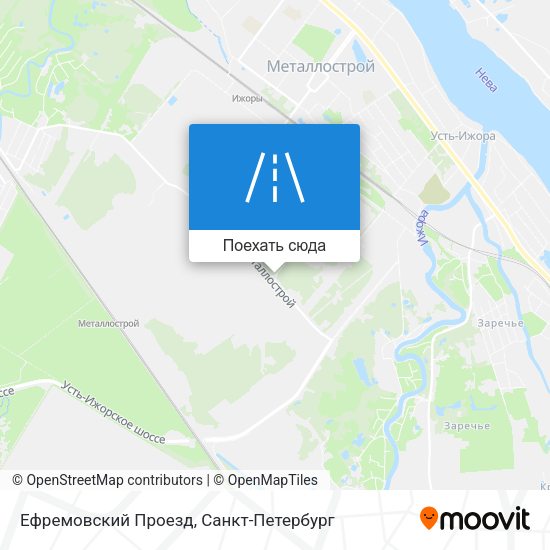 Карта Ефремовский Проезд