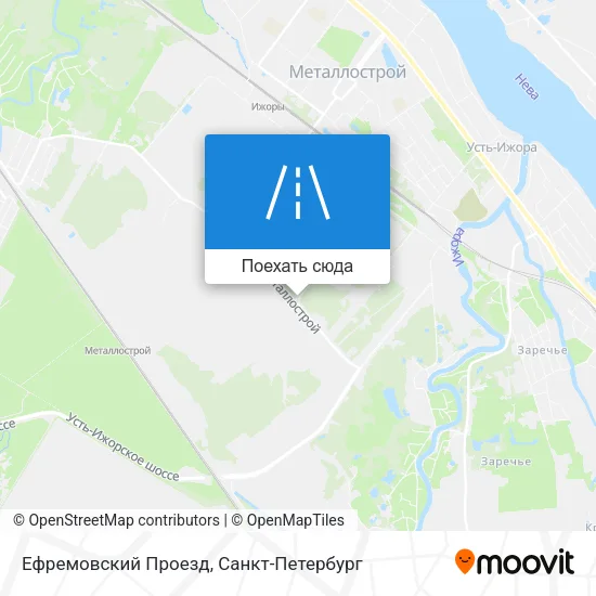 Карта Ефремовский Проезд