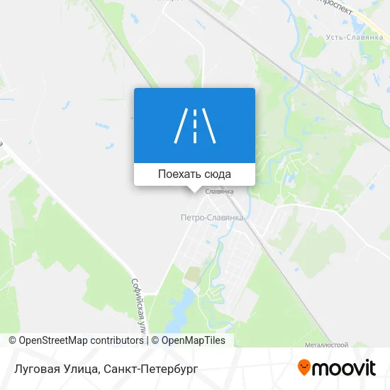 Карта Луговая Улица