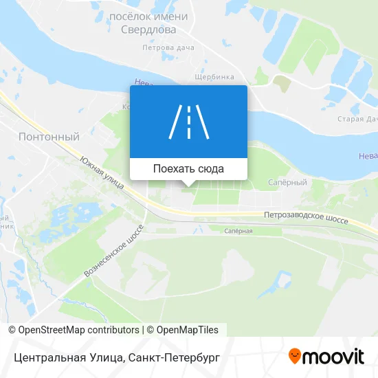 Карта Центральная Улица