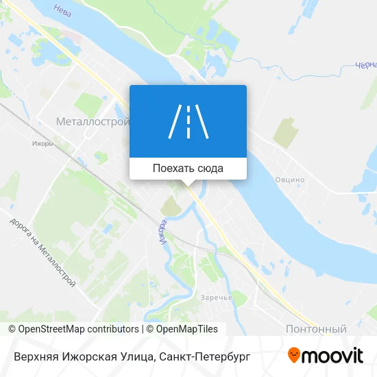 Карта Верхняя Ижорская Улица
