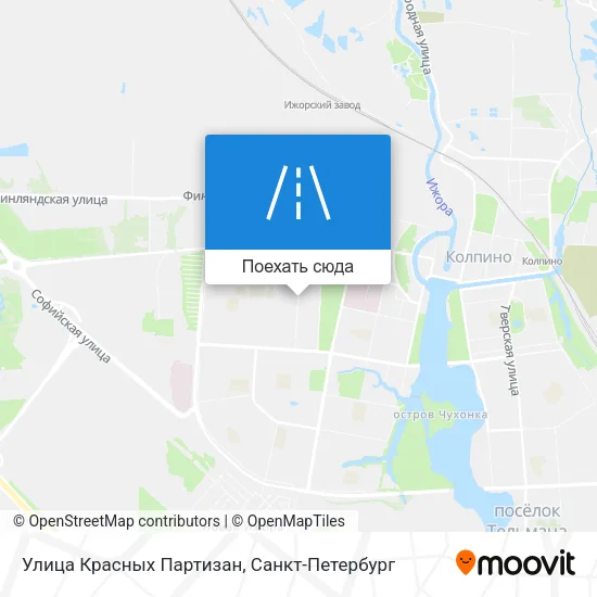 Карта Улица Красных Партизан