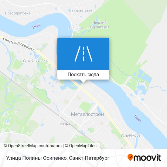 Карта Улица Полины Осипенко