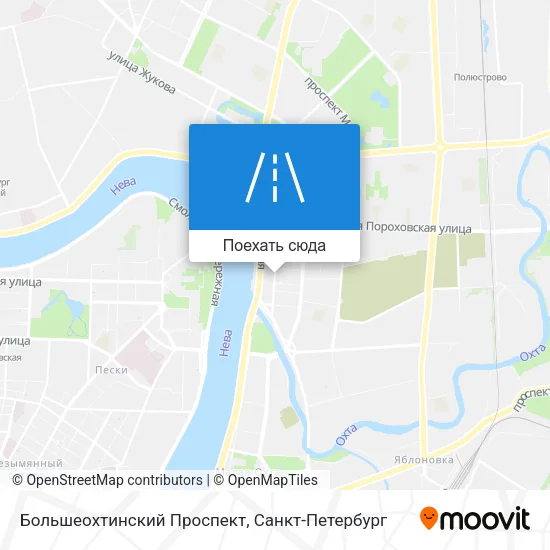 Карта Большеохтинский Проспект