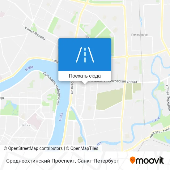 Карта Среднеохтинский Проспект