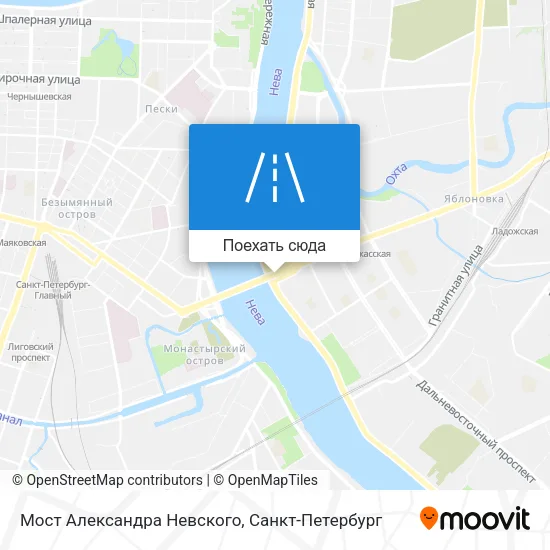 Карта Мост Александра Невского