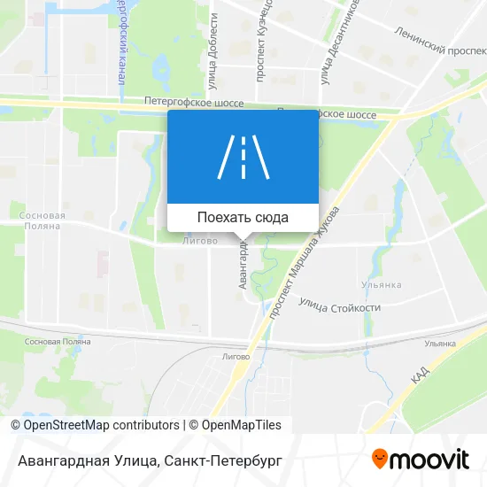 Карта Авангардная Улица