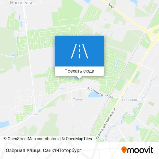 Карта Озёрная Улица