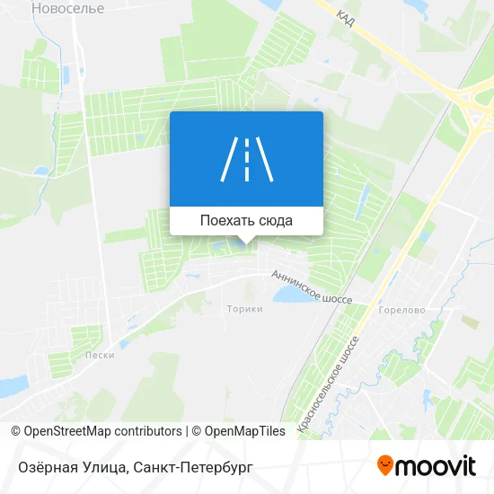 Карта Озёрная Улица