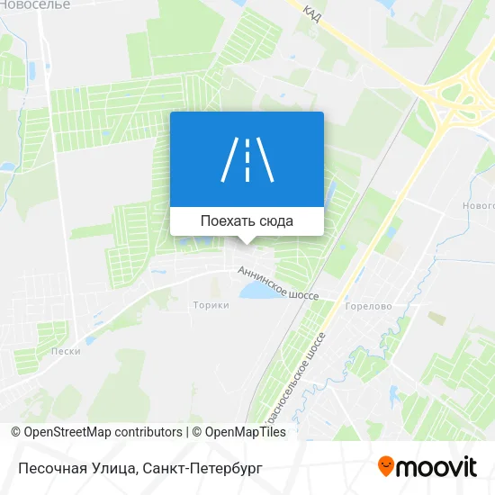 Карта Песочная Улица