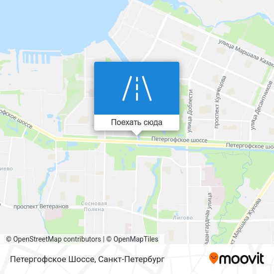 Карта Петергофское Шоссе