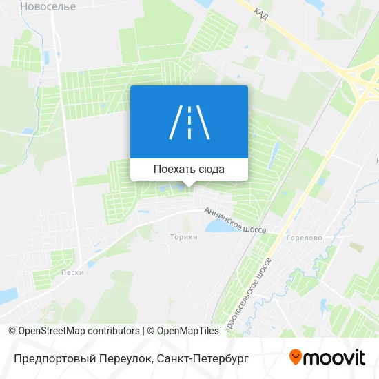 Карта Предпортовый Переулок