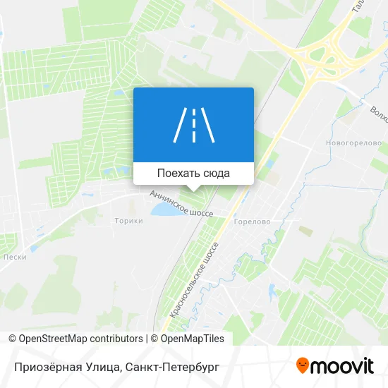 Карта Приозёрная Улица