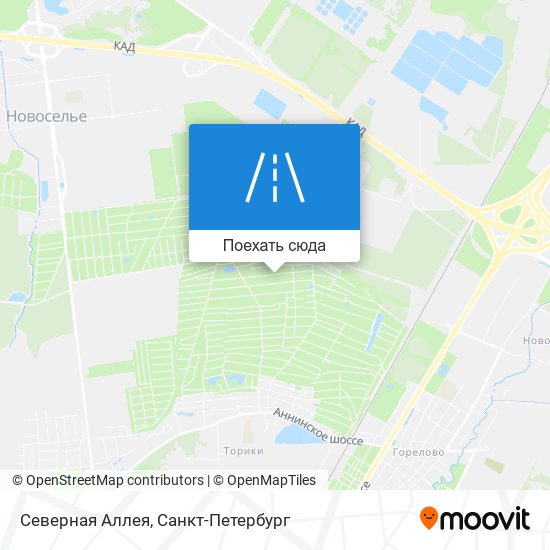 Карта Северная Аллея