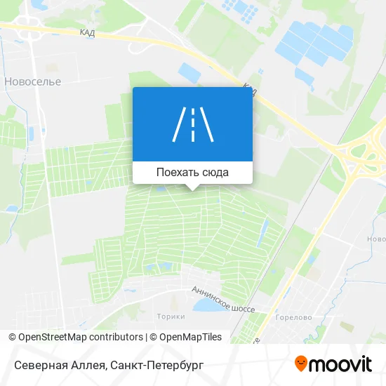 Карта Северная Аллея