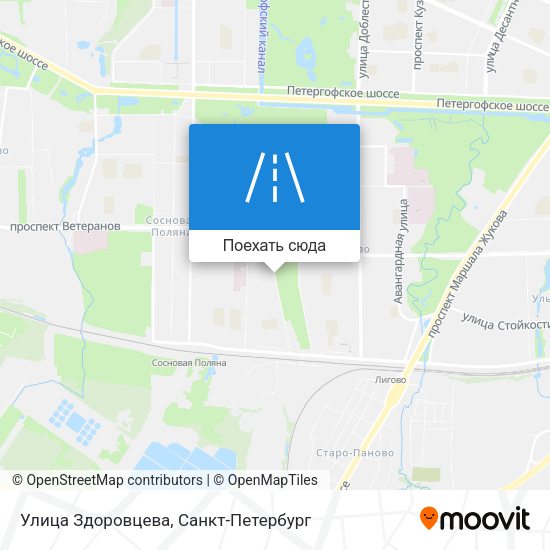 Карта Улица Здоровцева