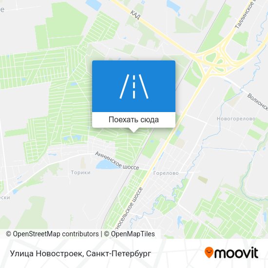 Карта Улица Новостроек