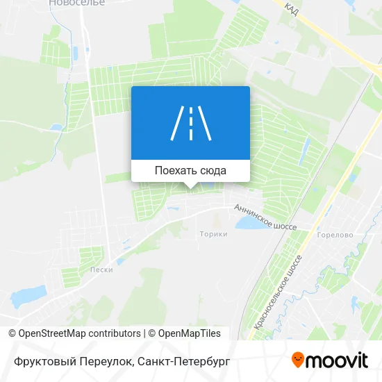 Карта Фруктовый Переулок