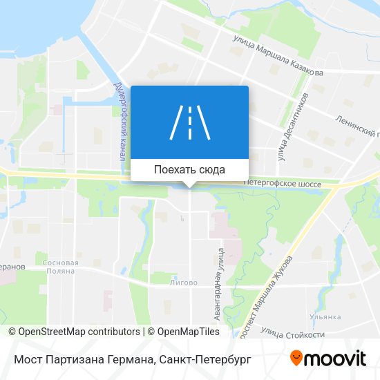 Карта Мост Партизана Германа