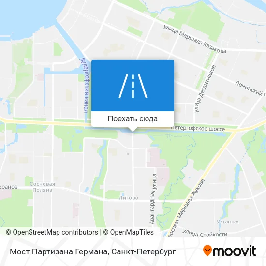 Карта Мост Партизана Германа