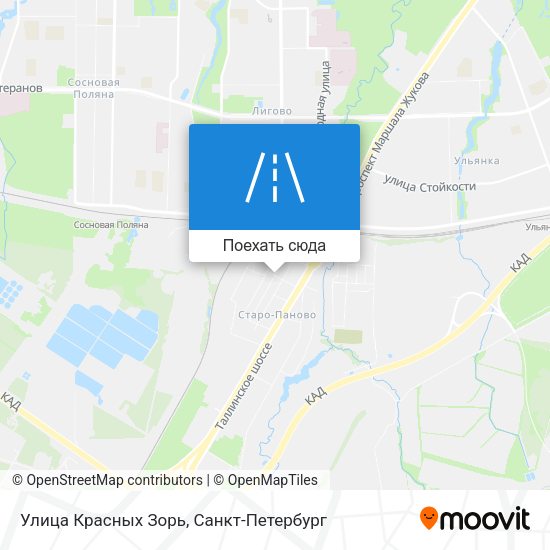 Карта Улица Красных Зорь
