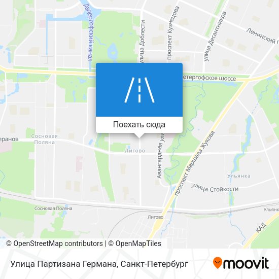 Карта Улица Партизана Германа