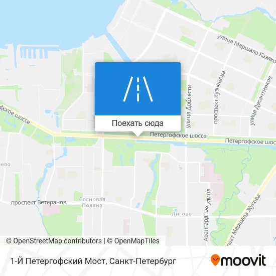Карта 1-Й Петергофский Мост