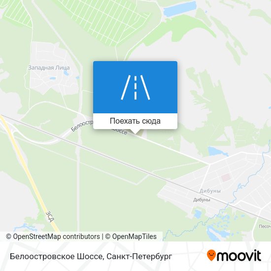 Карта Белоостровское Шоссе