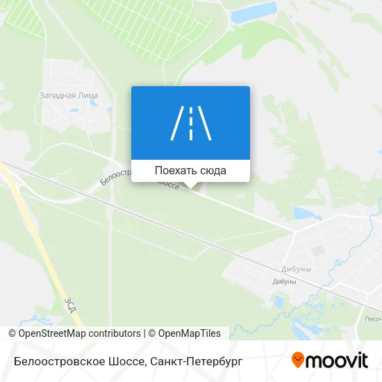 Карта Белоостровское Шоссе
