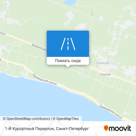 Карта 1-Й Курортный Переулок