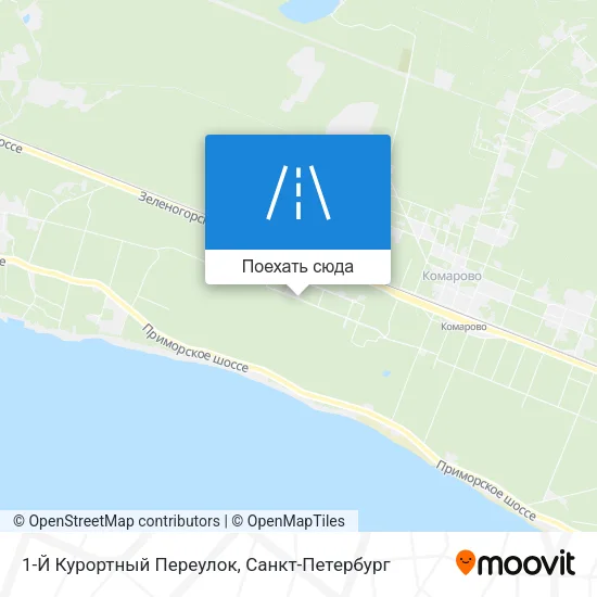 Карта 1-Й Курортный Переулок