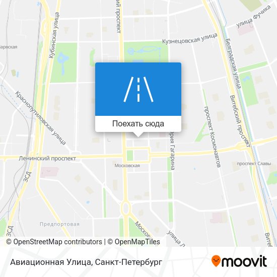 Карта Авиационная Улица