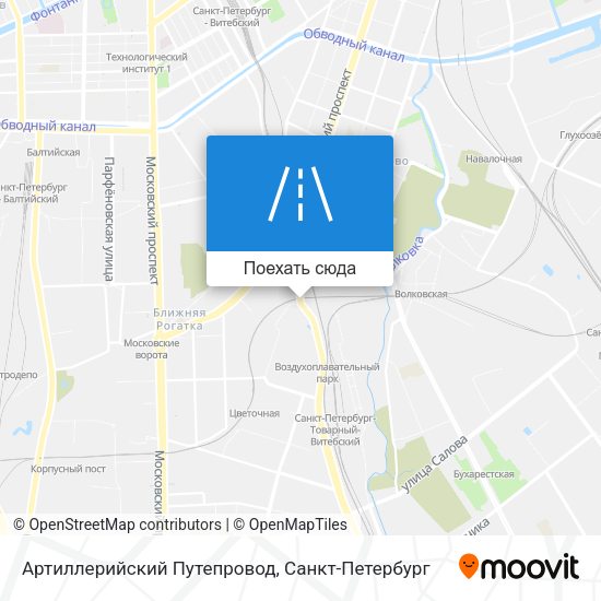 Карта Артиллерийский Путепровод