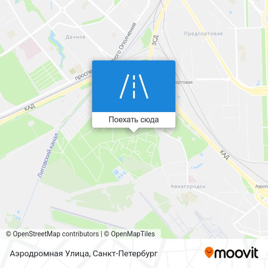Карта Аэродромная Улица