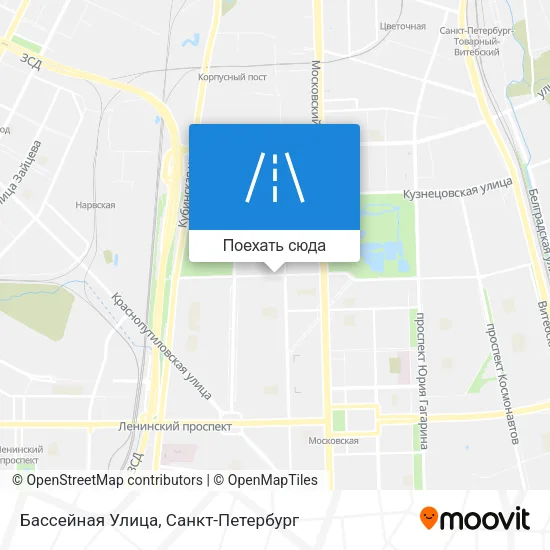 Карта Бассейная Улица