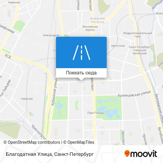 Карта Благодатная Улица