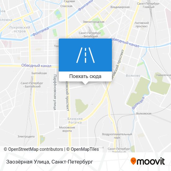 Карта Заозёрная Улица