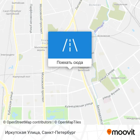 Карта Иркутская Улица