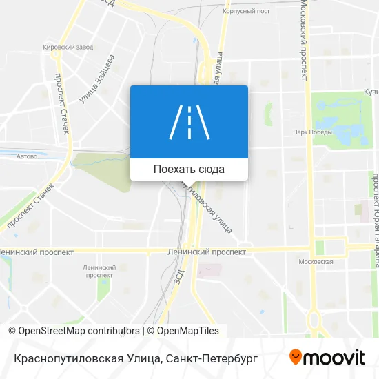 Карта Краснопутиловская Улица