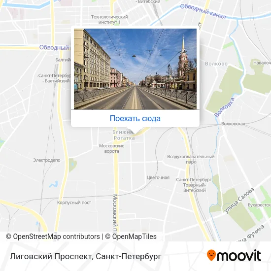Карта Лиговский Проспект