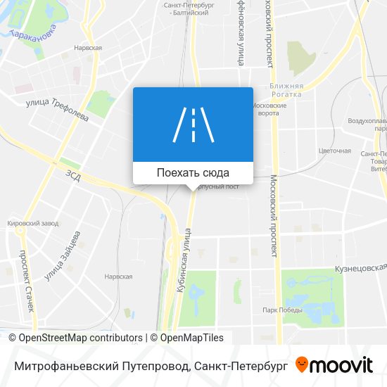 Карта Митрофаньевский Путепровод