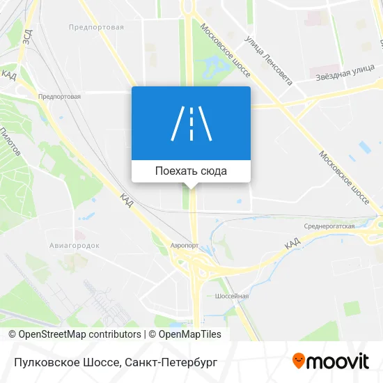 Карта Пулковское Шоссе