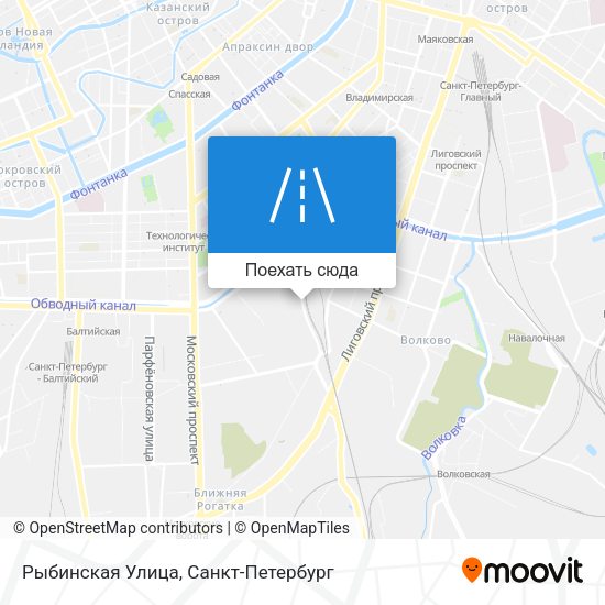 Карта Рыбинская Улица