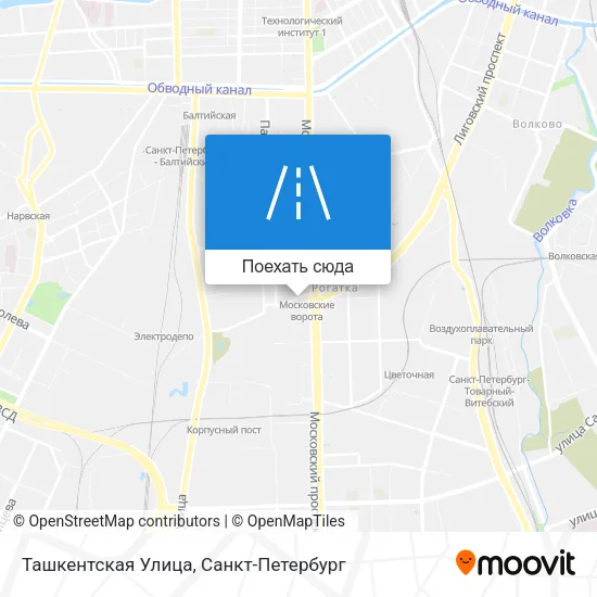 Карта Ташкентская Улица
