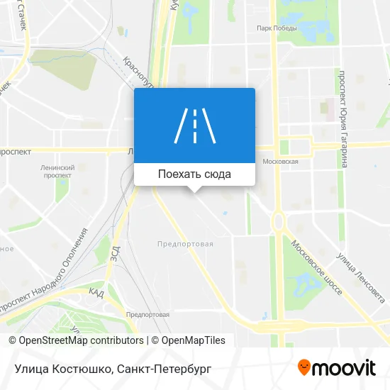 Карта Улица Костюшко